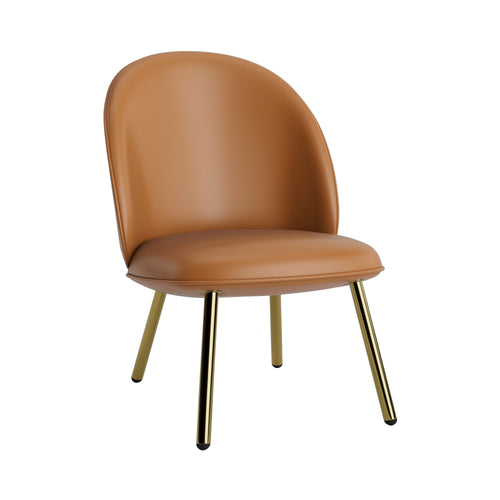 Ace Lounge Chair: Steel Base + Brass
