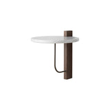 Corbel Shelf: Medium + White Carrara Marble  + Dark Stained Oak