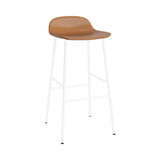 Form Bar Stool: Steel Base + Upholstered + White