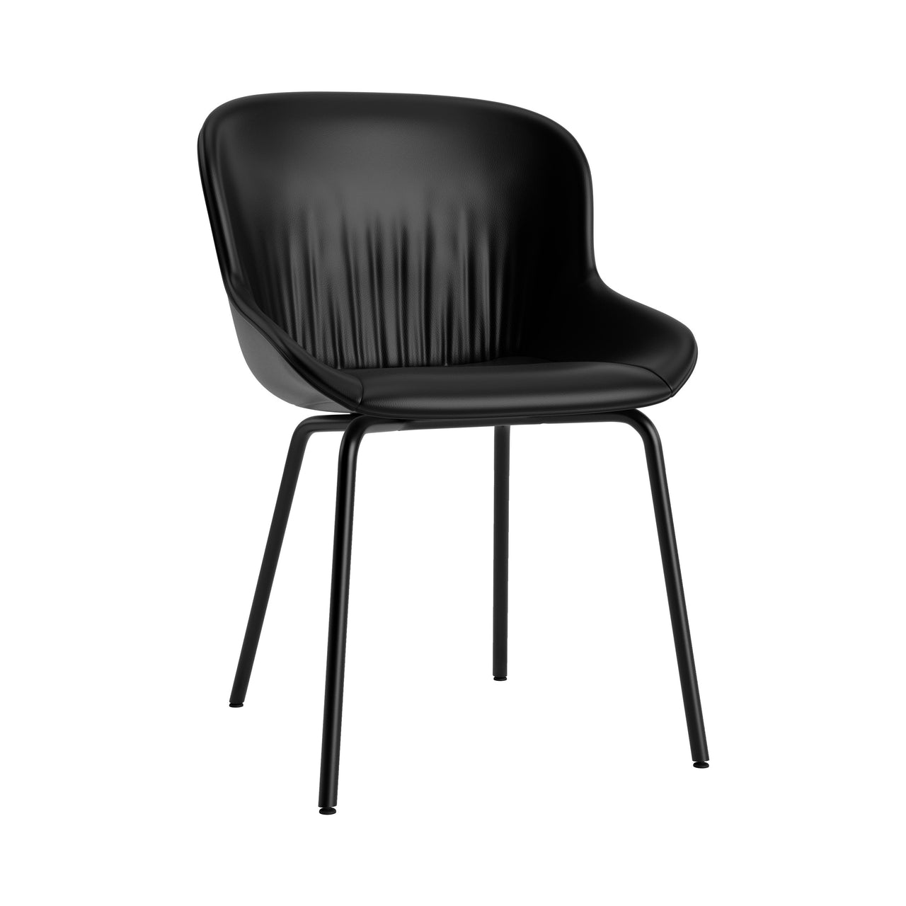 Hyg Comfort Chair: Steel Base + Full Upholstered + Black