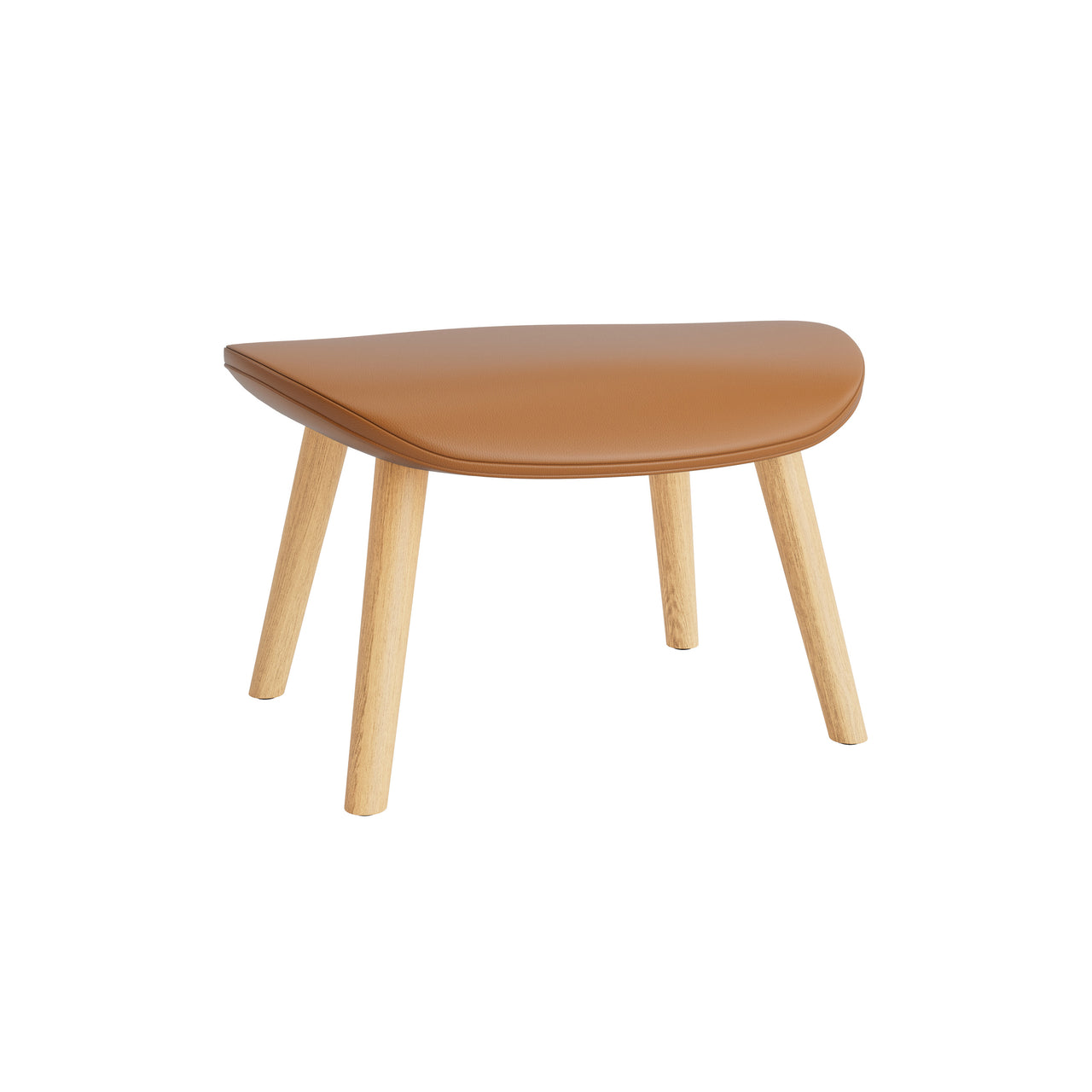 Hyg Footstool: Wood Base + Oak