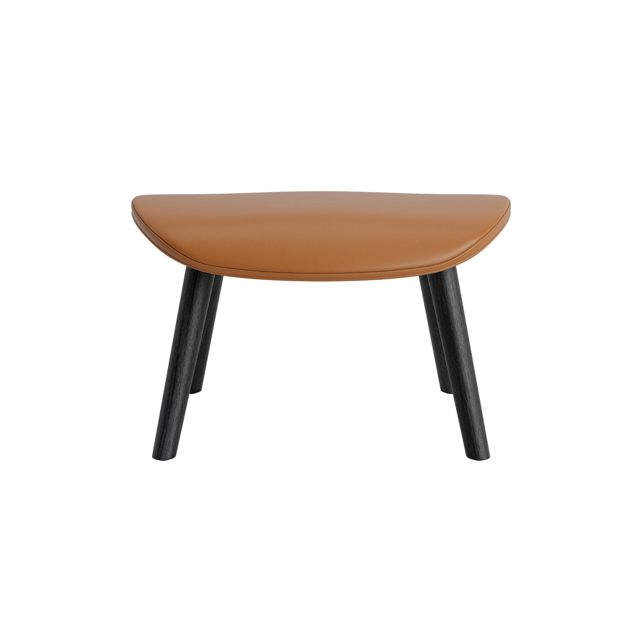 Hyg Footstool: Wood Base + Black Oak