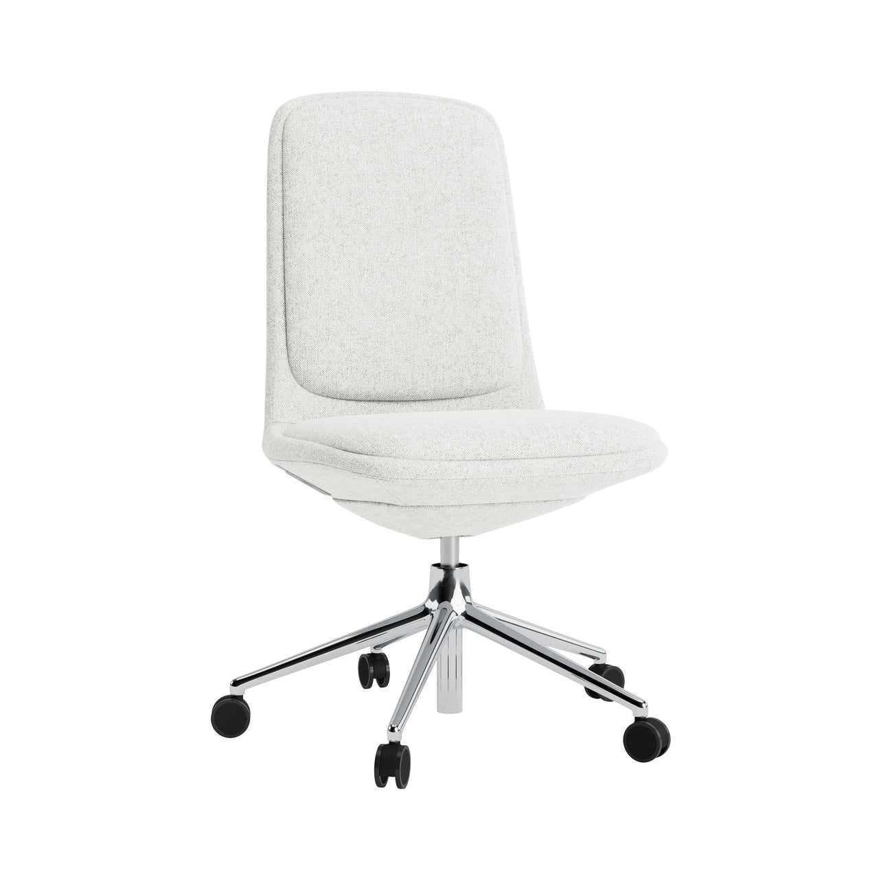 Off Chair 5W Gaslift with Cushion: Low + Without Arm + Aluminum