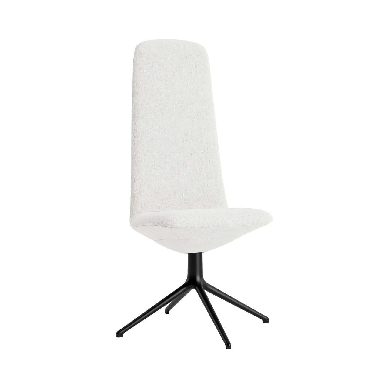 Off Chair 4 Legs: High + Black Aluminum