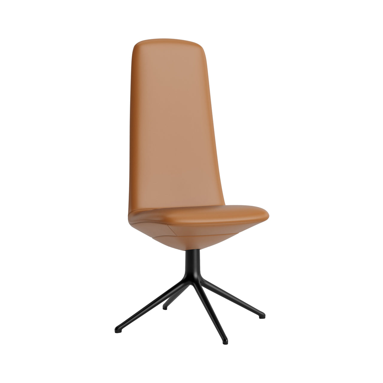 Off Chair 4 Legs: High + Black Aluminum