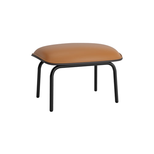 Pad Footstool: Black Steel + Black Oak