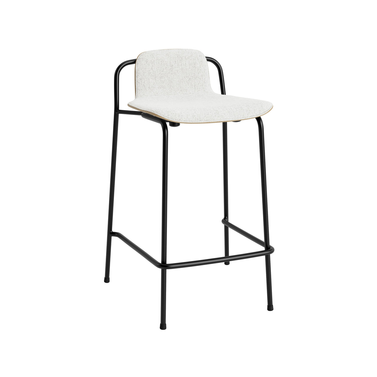 Studio Bar + Counter Stool: Front Upholstered + Counter + Oak