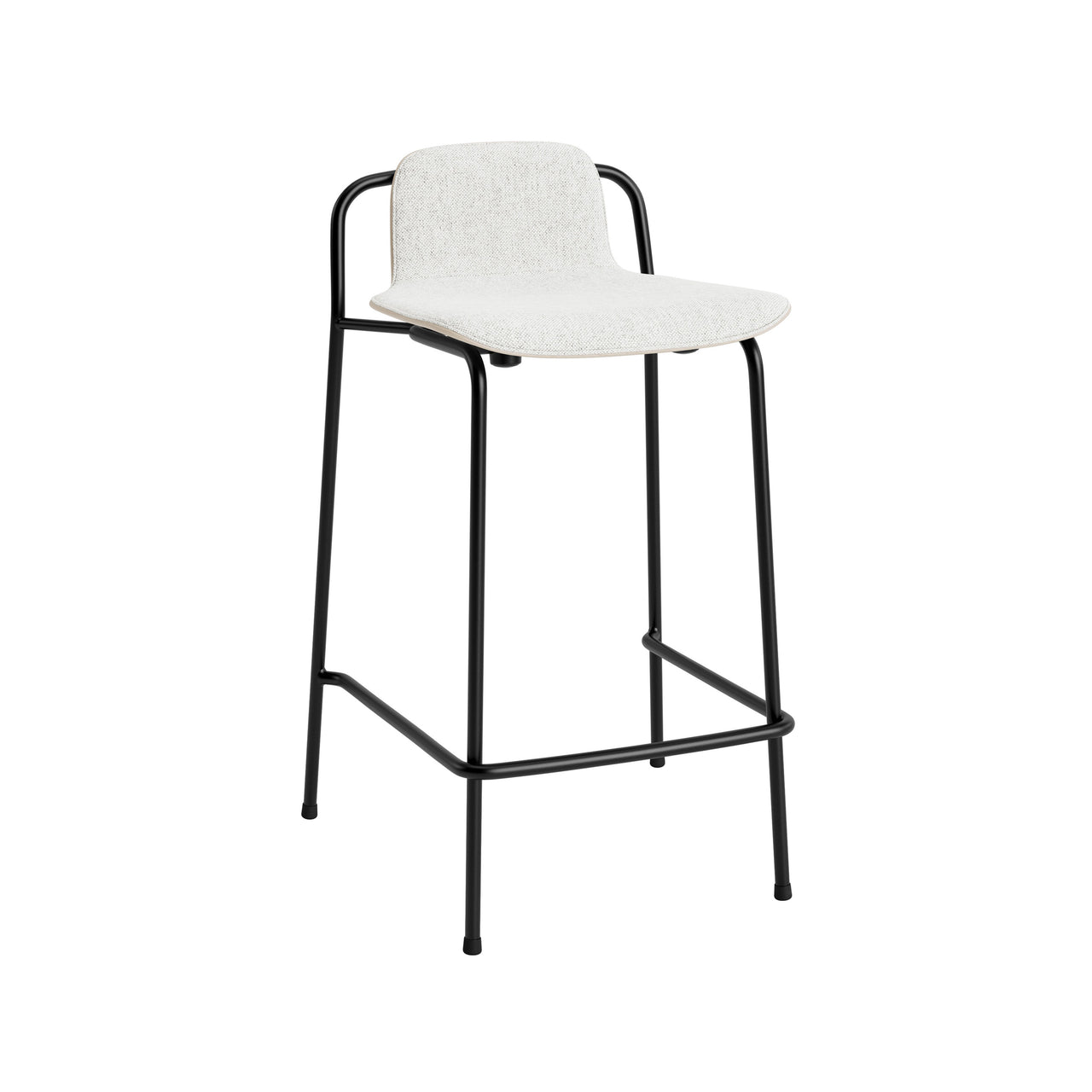 Studio Bar + Counter Stool: Front Upholstered + Counter + Light Grey