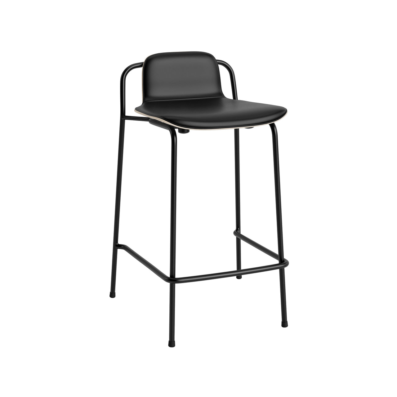 Studio Bar + Counter Stool: Front Upholstered + Counter + Light Grey