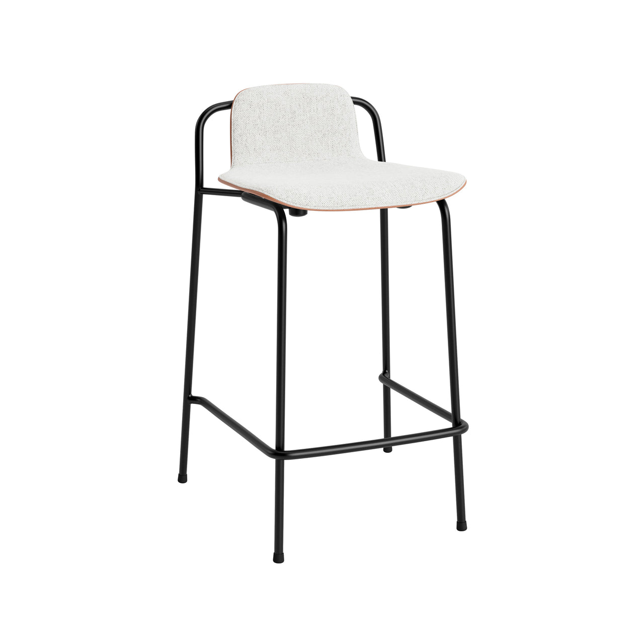 Studio Bar + Counter Stool: Front Upholstered + Counter + Brown