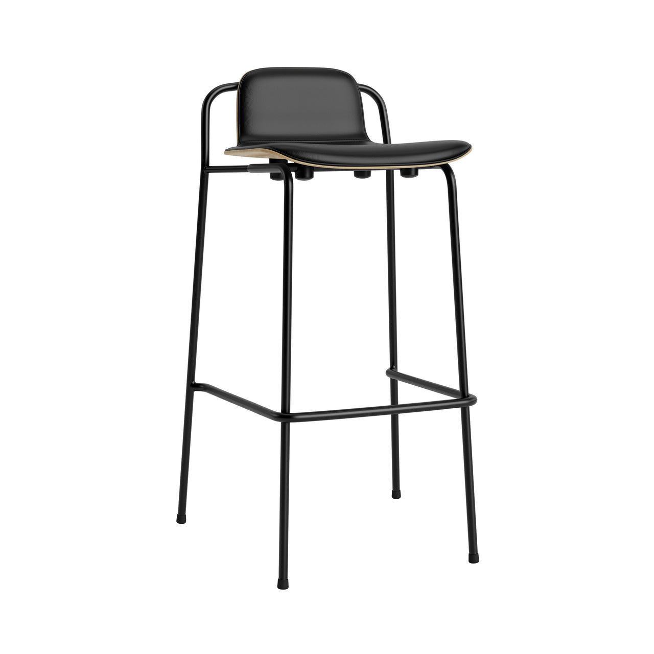 Studio Bar + Counter Stool: Front Upholstered + Bar + Oak