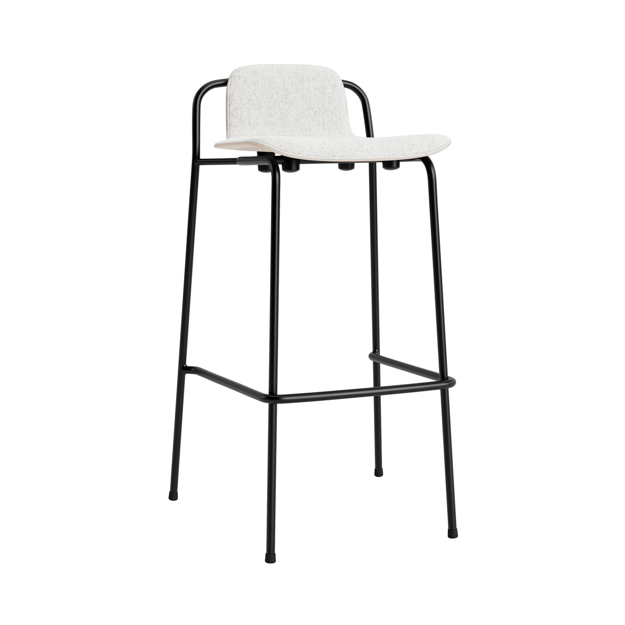 Studio Bar + Counter Stool: Front Upholstered + Bar + Light Grey