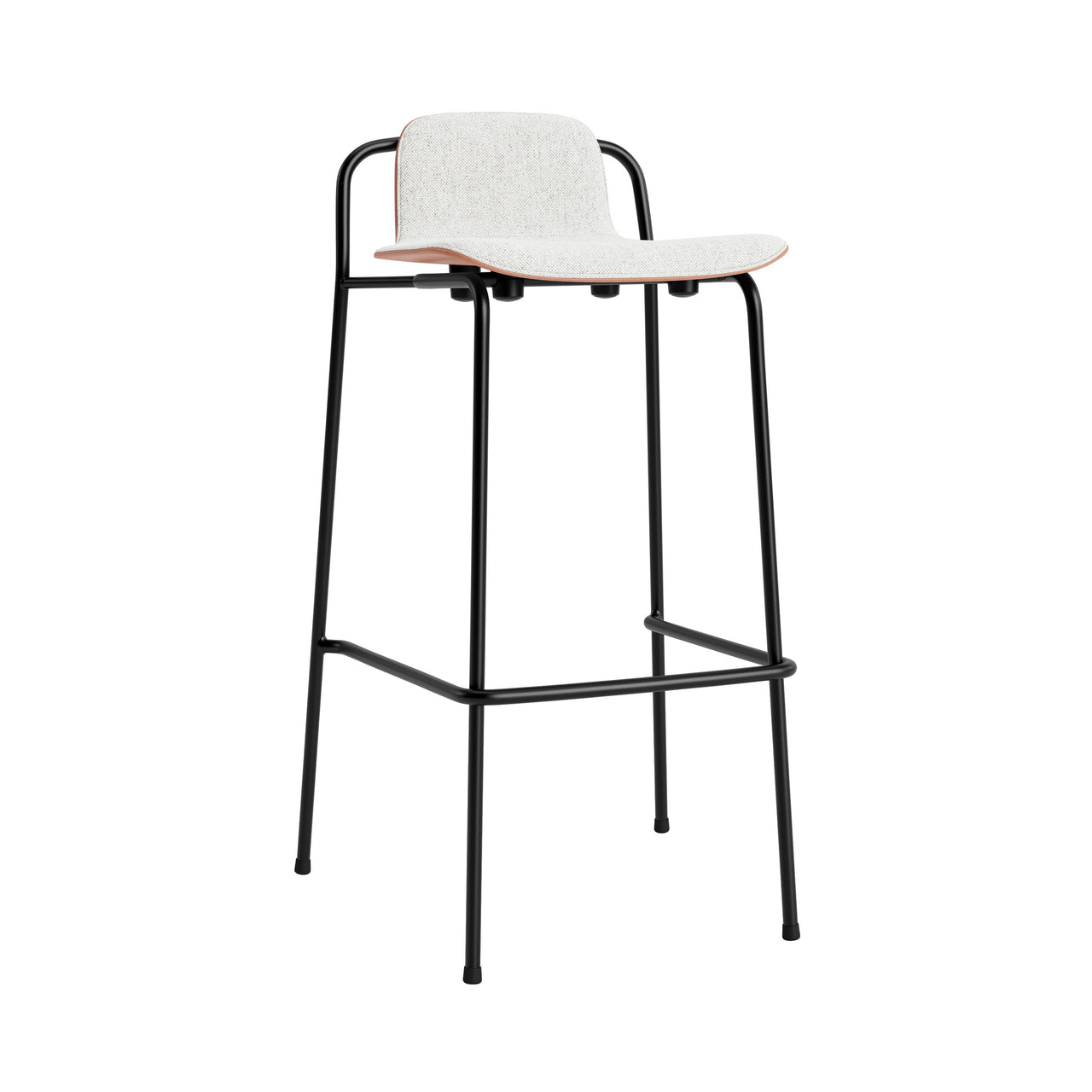 Studio Bar + Counter Stool: Front Upholstered + Bar + Brown