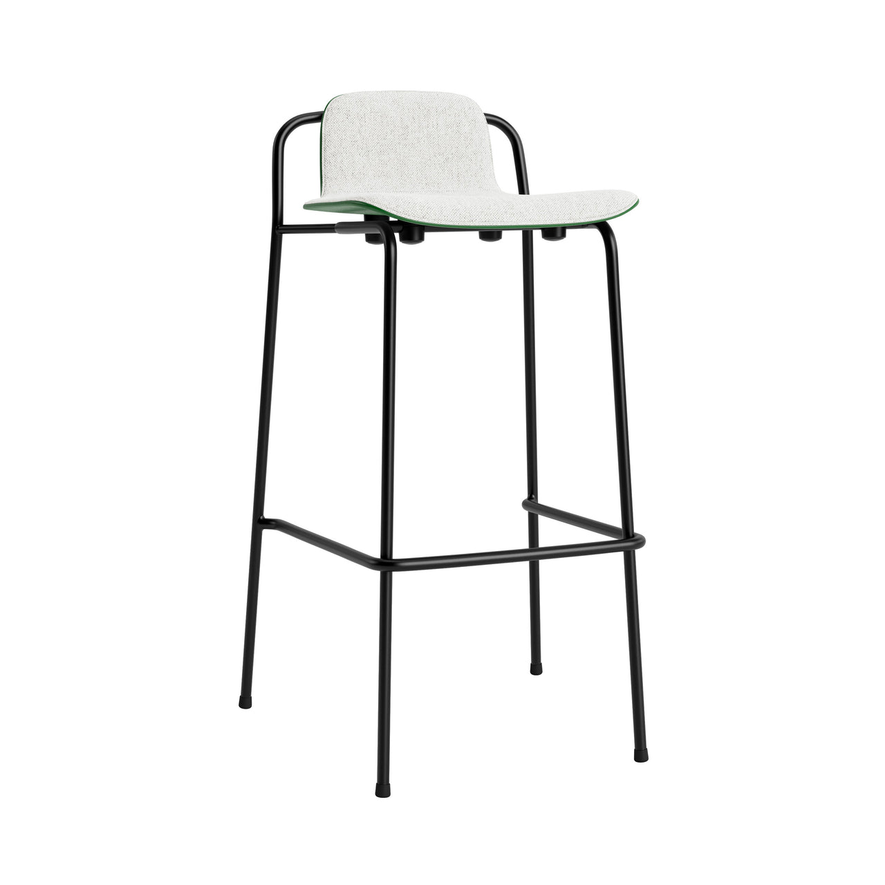 Studio Bar + Counter Stool: Front Upholstered + Bar + Green