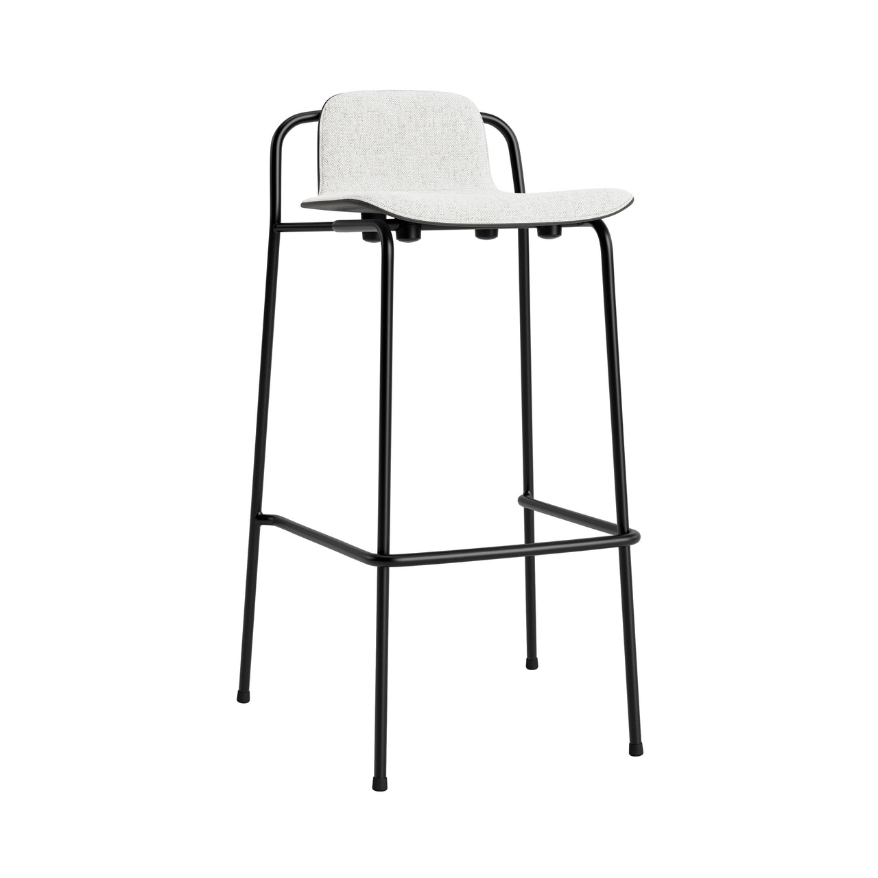 Studio Bar + Counter Stool: Front Upholstered + Bar + Black