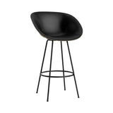 Mat Bar + Counter Armchair: Steel base + Front Upholstered + Bar + Seaweed + Black