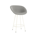 Mat Bar + Counter Armchair: Steel Base + Fully Upholstered + Counter + Cream
