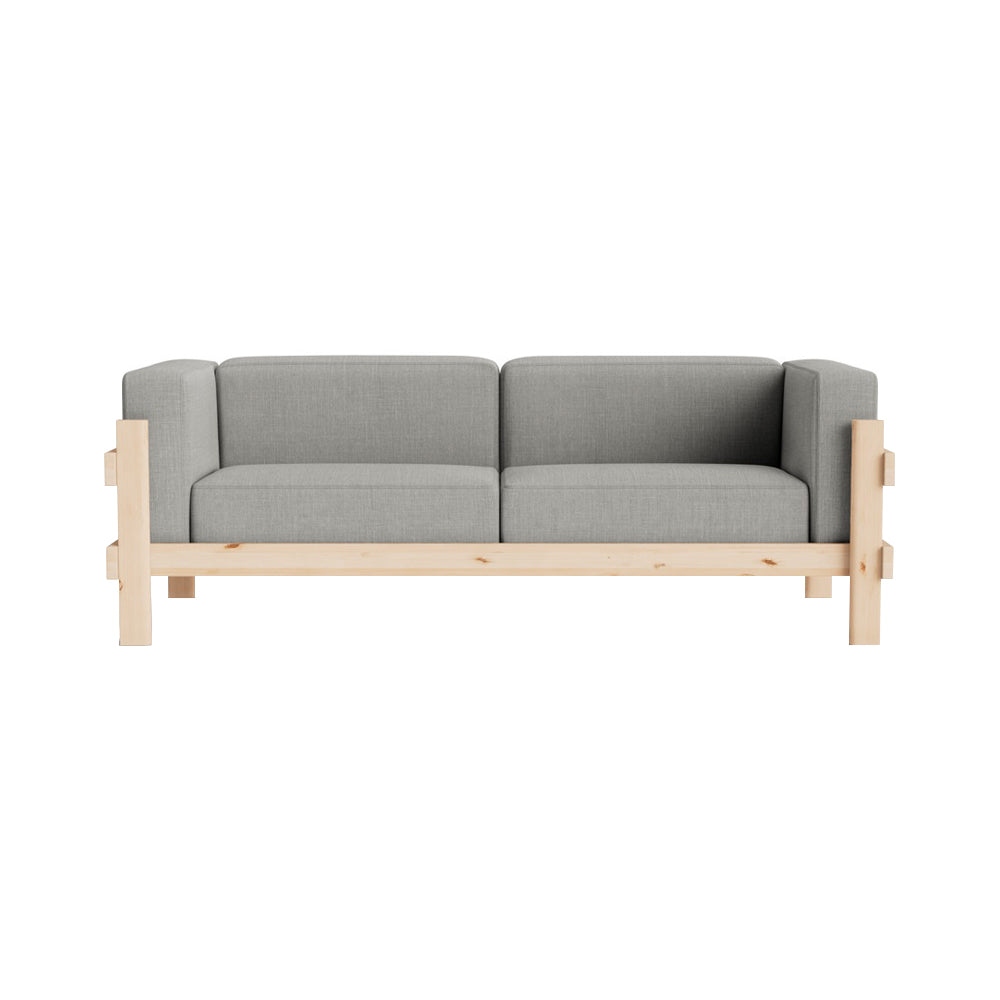 Kube 3 Seater Sofa: Pine