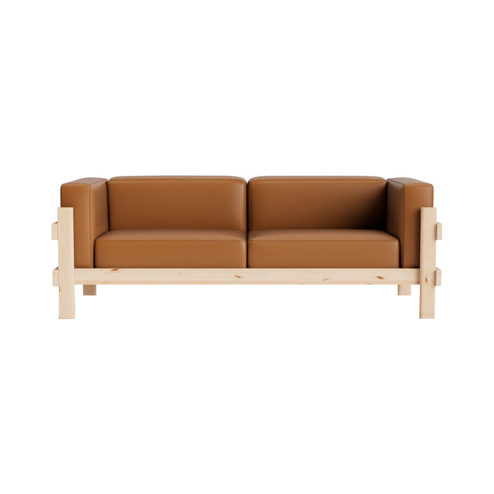 Kube 3 Seater Sofa: Pine