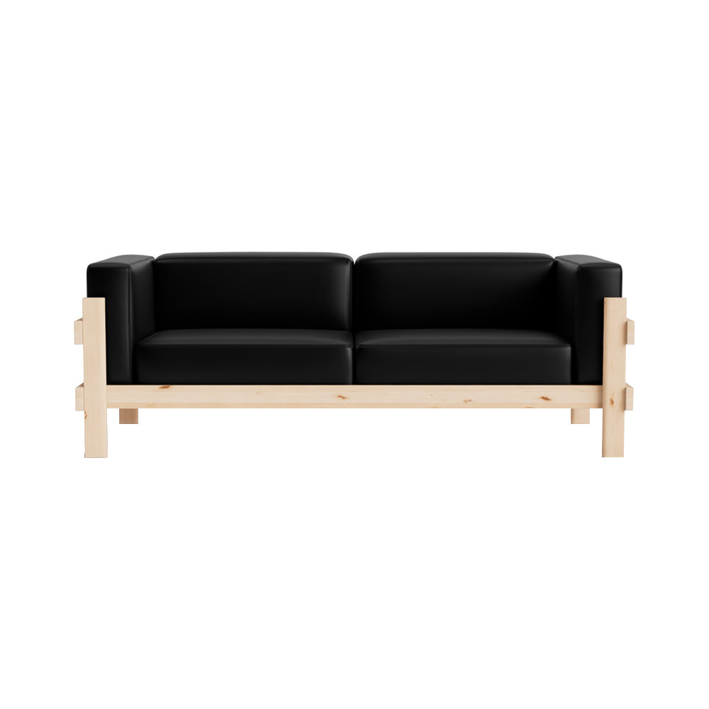Kube 3 Seater Sofa: Pine