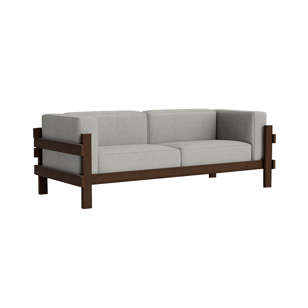 Kube 3 Seater Sofa: Dark Brown