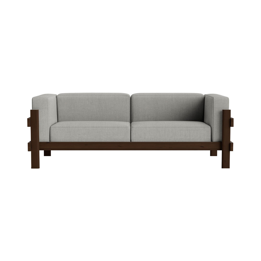 Kube 3 Seater Sofa: Dark Brown
