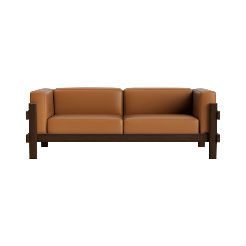Kube 3 Seater Sofa: Dark Brown