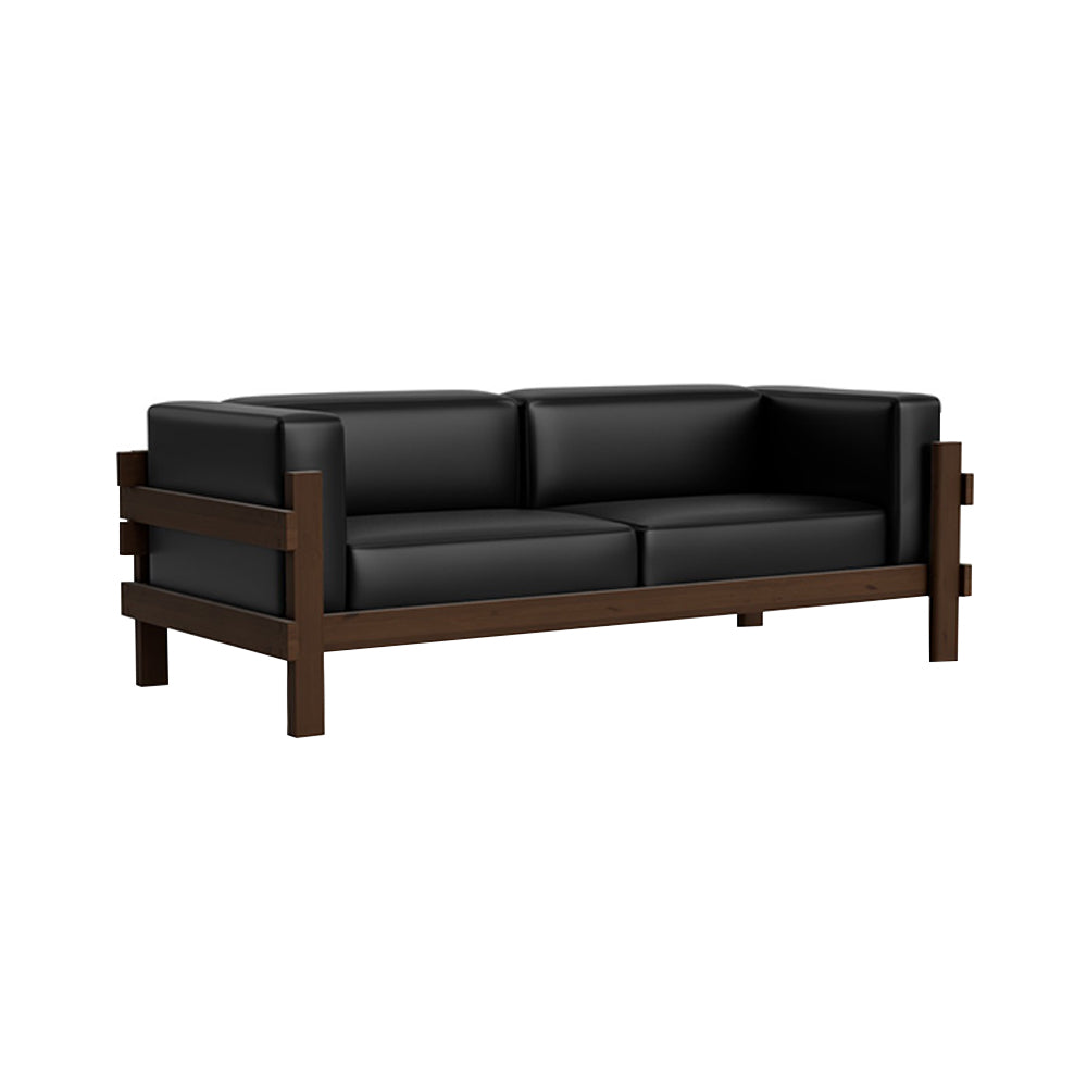 Kube 3 Seater Sofa: Dark Brown