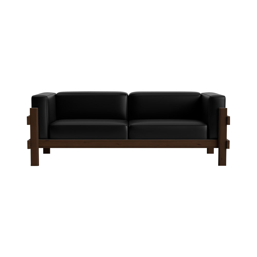 Kube 3 Seater Sofa: Dark Brown