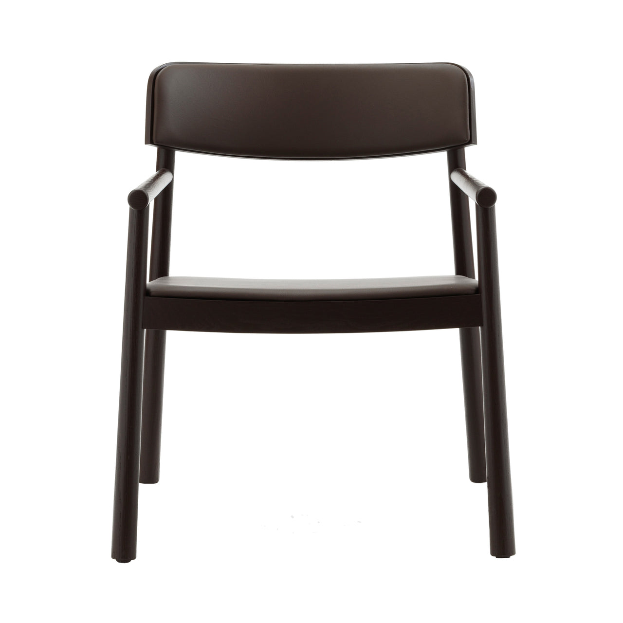 Timb Lounge Armchair: Upholstery + Brown + Ultra-Leather Chocolate