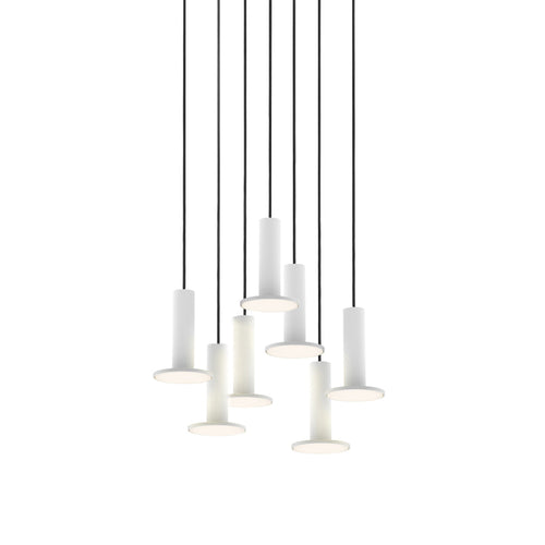 Cielo Chandelier: 7 + White