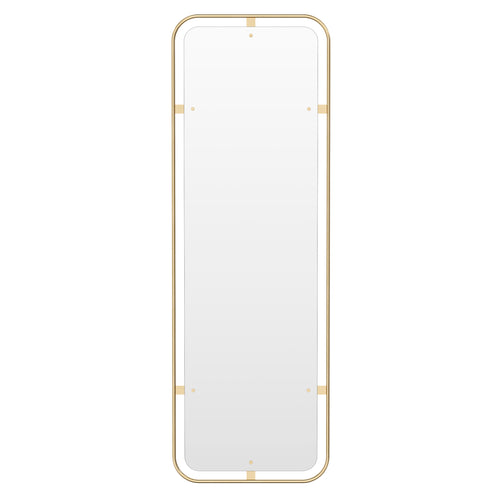 Nimbus Rectangular Mirror: Polished Brass