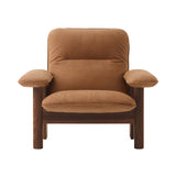 Brasilia Lounge Chair: High Back Upholstered + Dark Stained Oak + Dunes 21004