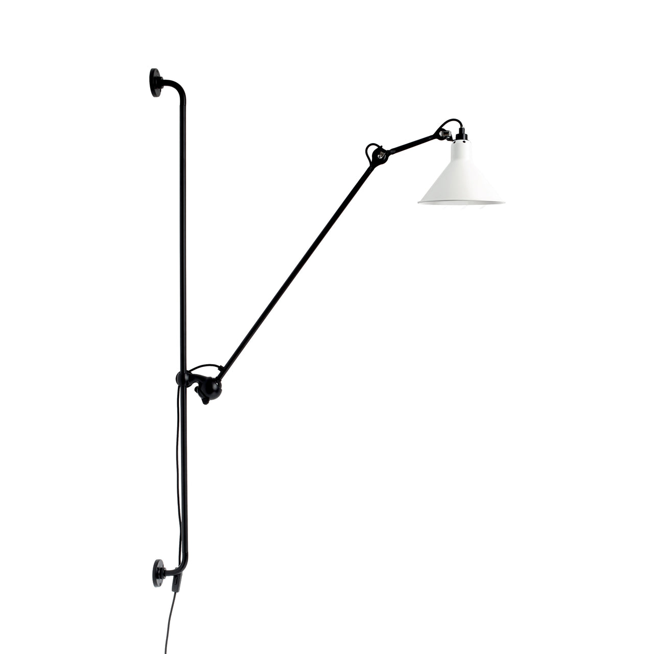 Lampe Gras N°214 Wall Lamp: White + Conic