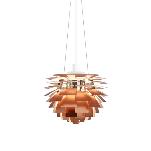 PH Artichoke Pendant: Small + Copper + White