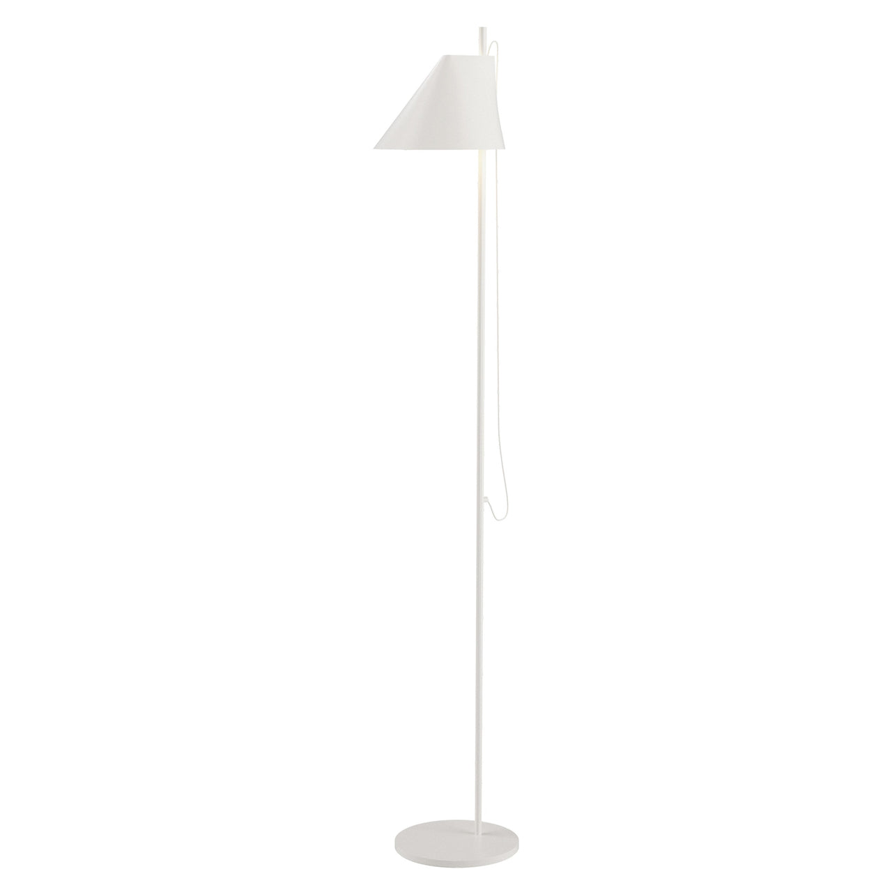 Yuh Floor Lamp: White Painted Aluminum