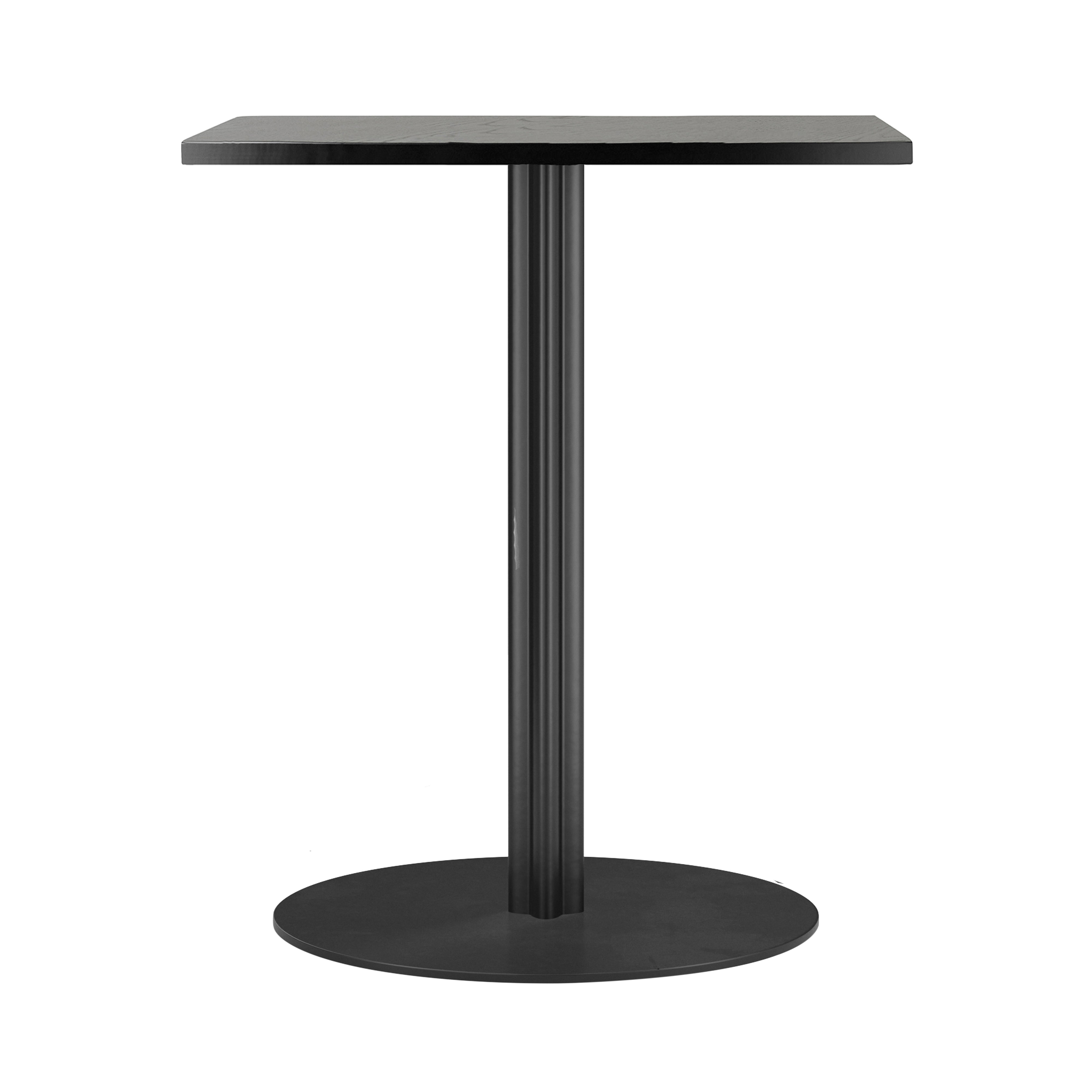 Harbour Column Dining Table: Rectangle + Black Painted Oak Veneer