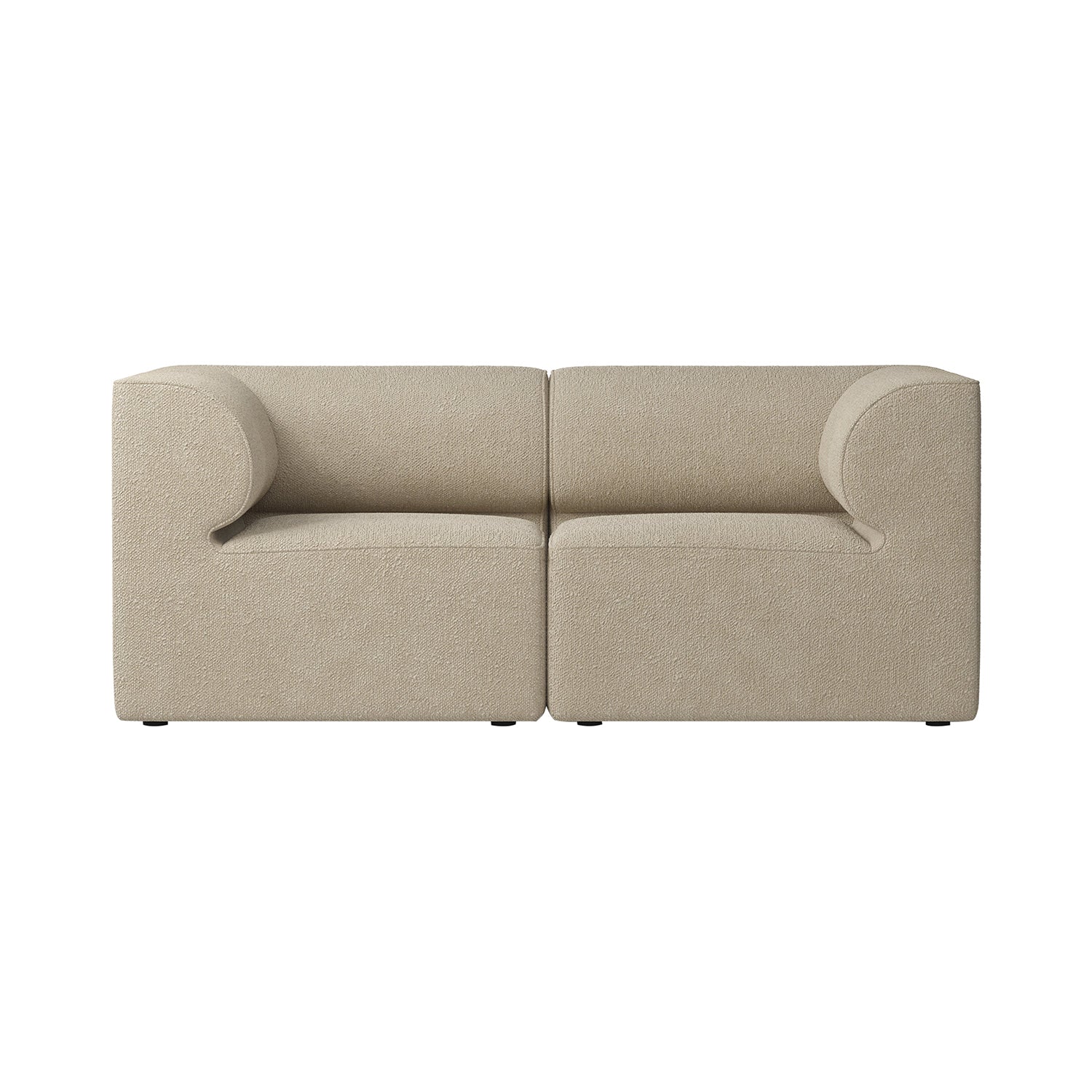 Eave Modular 2 Seater Sofa: Large +  Configuration 1  + Boucle 02