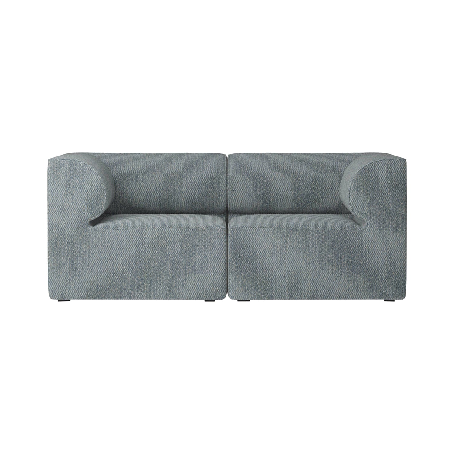 Eave Modular 2 Seater Sofa: Small + Configuration 1 + Safire 012