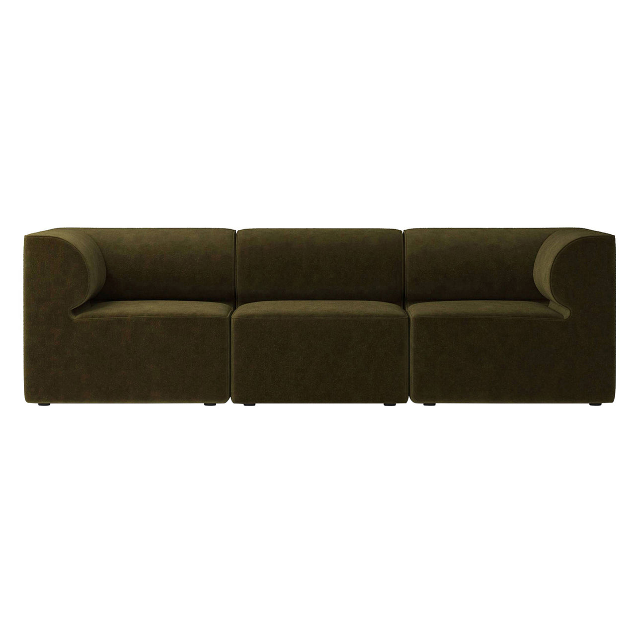 Eave Modular 3 Seater Sofa: Small + Configuration 2 + Champion 035