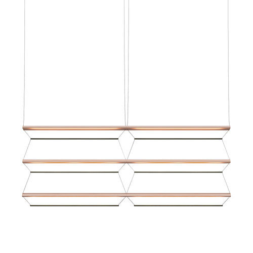 Tire Grid Pendant Light: 150 + 2H3V + Anodized Copper + Emerald