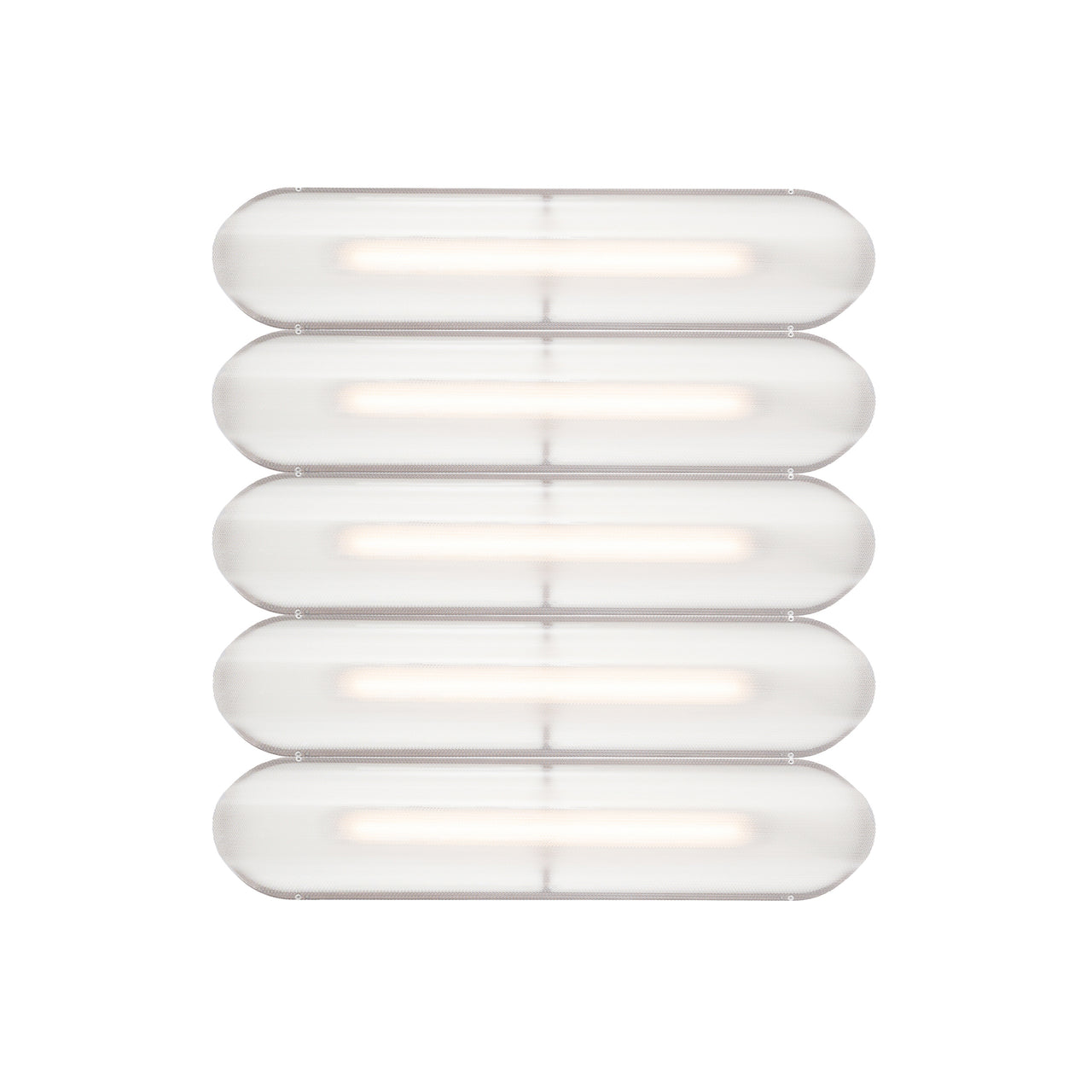 Vale System Ceiling/Wall Light: Horizontal + Side-to-Side + Vale 5 + Rust