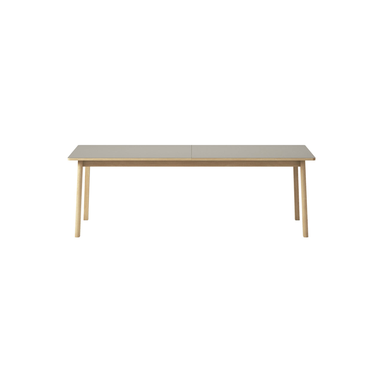 Ana Dining Table: Almond + Soaped Treated Oak