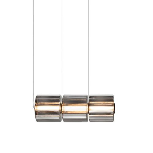 Column 300 Horizontal Pendant: 3 Units + Carbon
