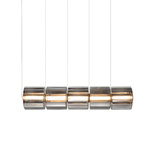 Column 300 Horizontal Pendant: 5 Units + Carbon