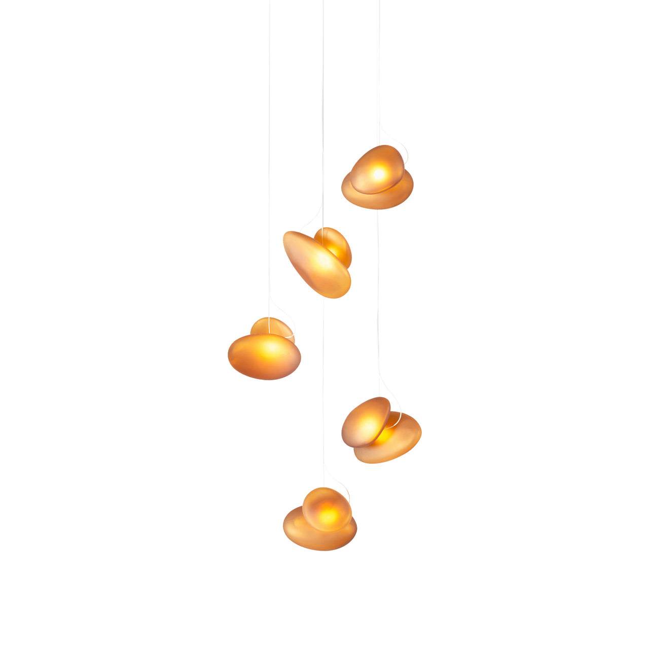 Pebble Chandelier 5: Cluster + Citrine