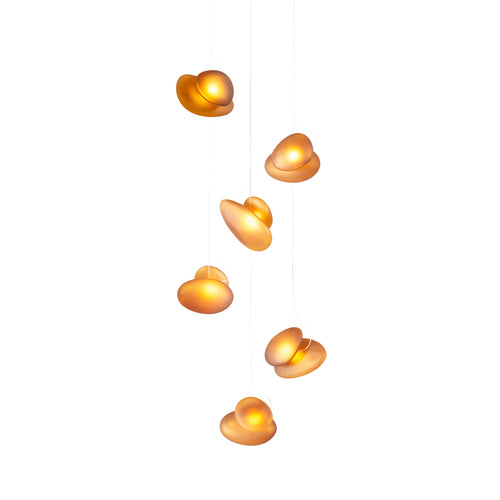 Pebble Chandelier 6: Cluster + Citrine