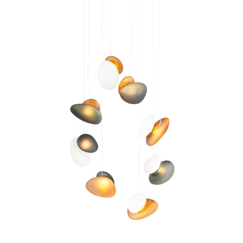 Pebble Chandelier 8: Double Helix + Assorted