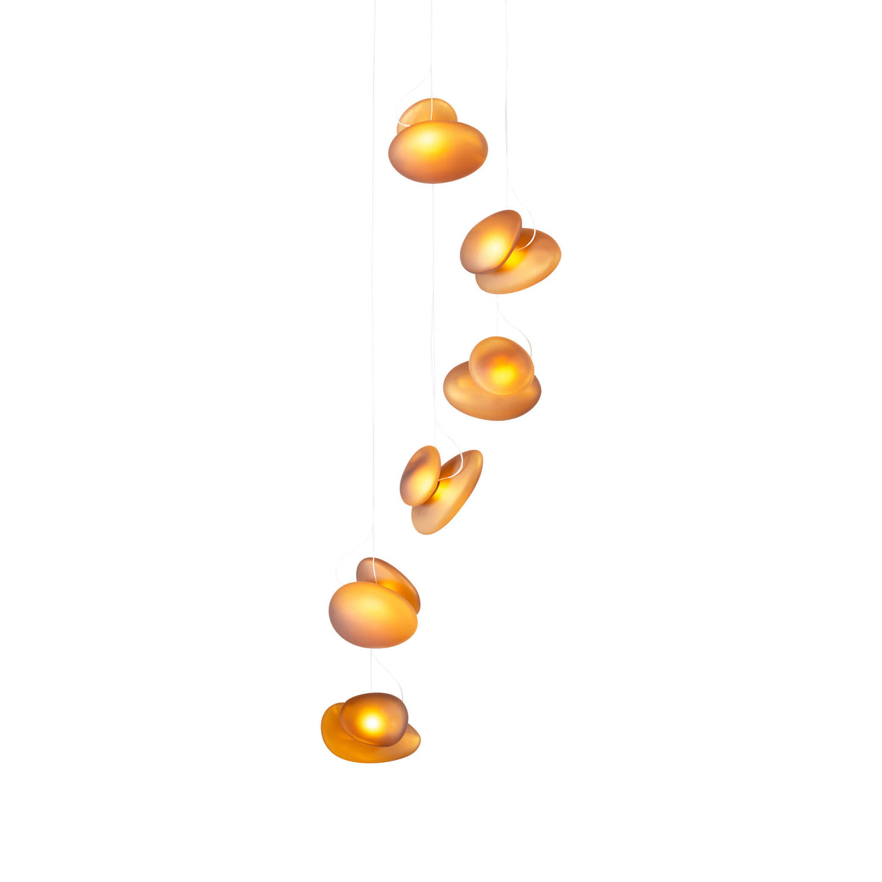 Pebble Chandelier 6: Helix + Citrine