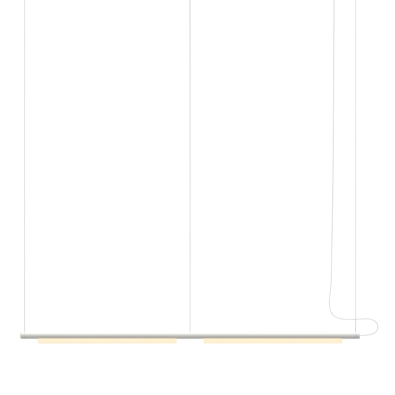 Pipeline 125.2 Linear Pendant Light: White + White